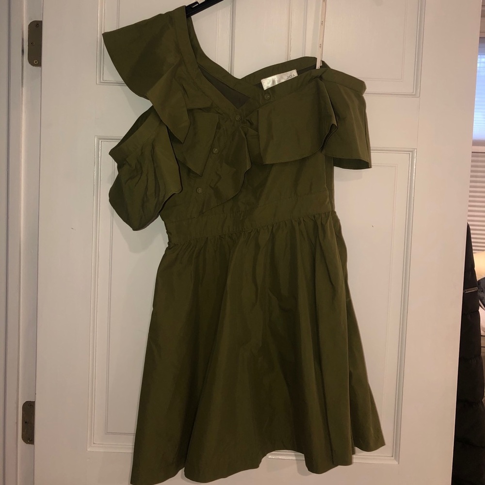 Olive green summer dress